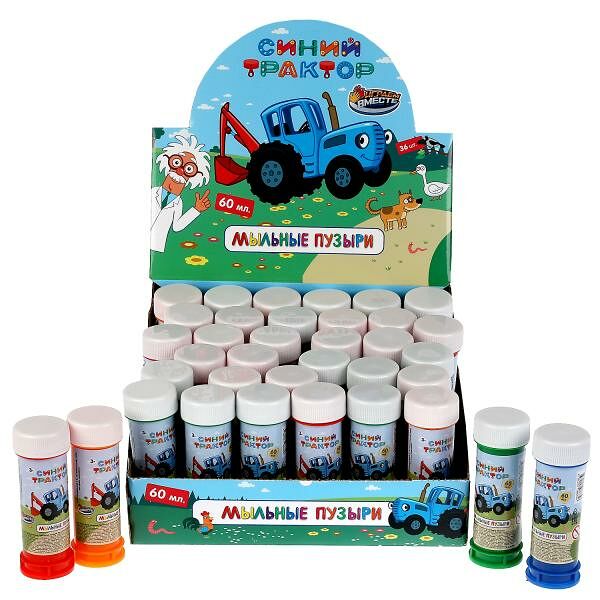 Мыльные пузыри СИНИЙ ТРАКТОР 60 мл ИГРАЕМ ВМЕСТ