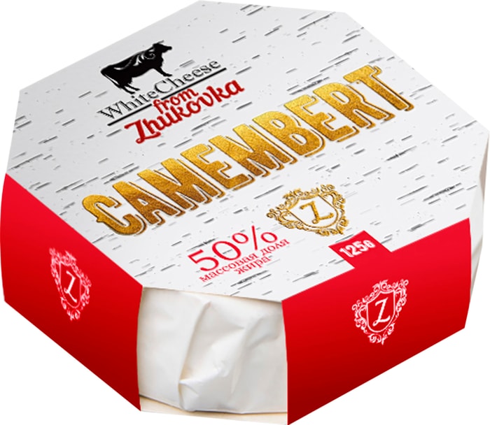 

Сыр камамбер White cheese from Zhukovka с белой плесенью 50% БЗМЖ 125 г