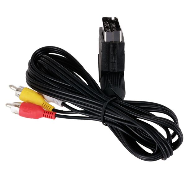 Кабель Реальная электрика аудио видео SCART - 3 RCA (кабель 3,2x6,4мм) 1,5м БЕЗ переключателя