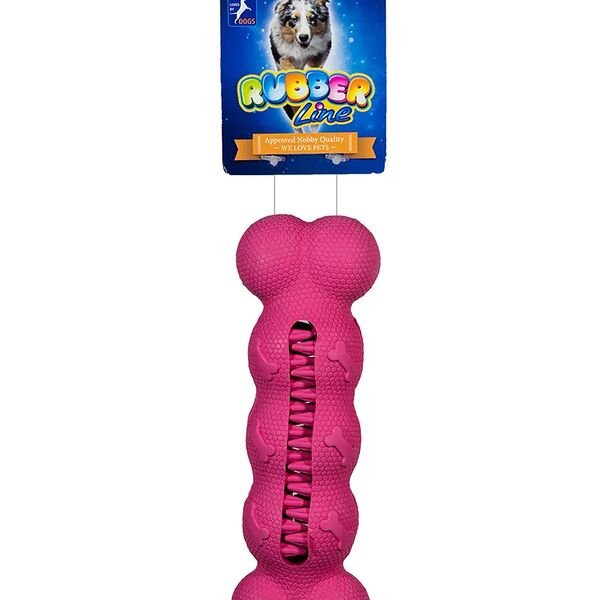 Игрушка для собак КОСТЬ 17см резина розовая NOBBY 