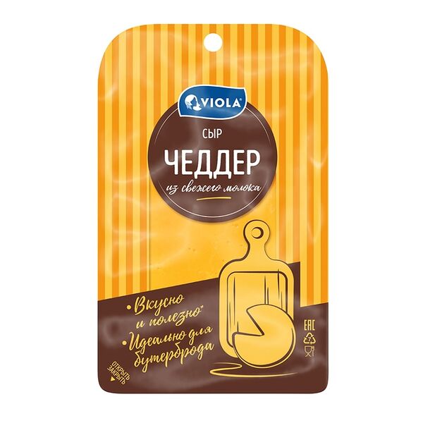 Сыр Valio/Viola Чеддер нарезка 48-50% 120 г