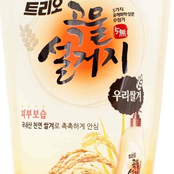 Средство для мытья посуды Trio Рисовые отруби