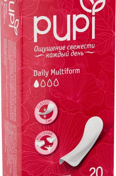 Прокладки ежедневные Pupi Multiform, 20шт