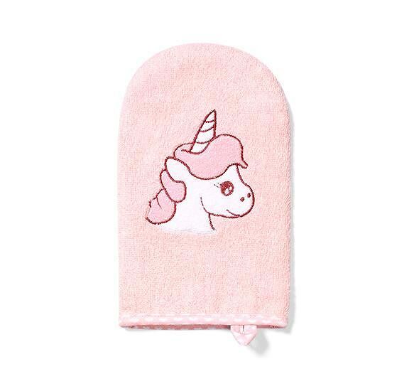 Мочалка-рукавица бамбуковая, светло-розовая, Babyono