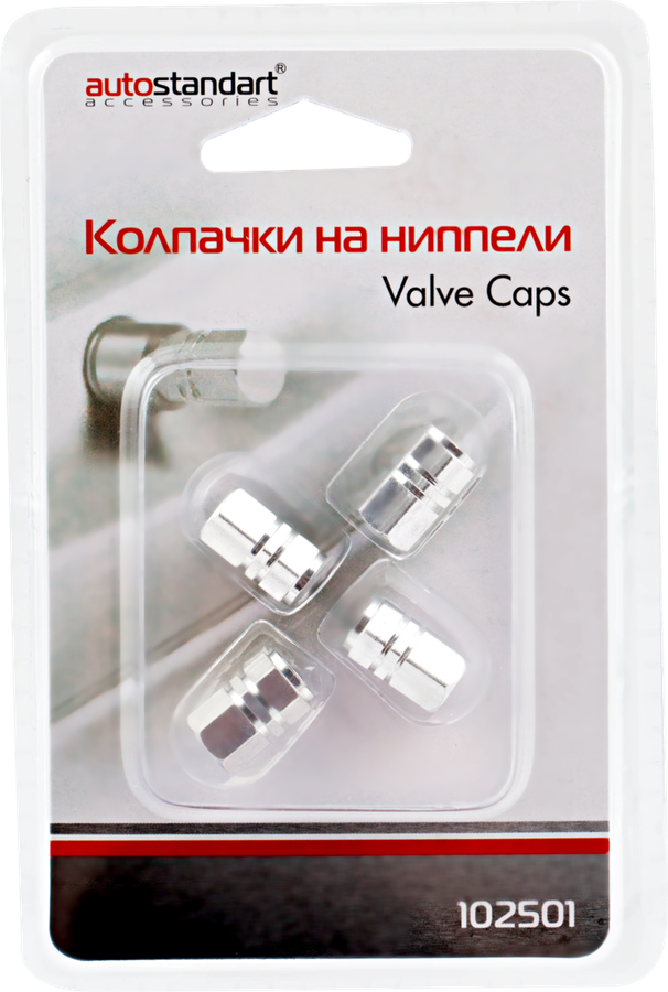 

Колпачки на ниппели AUTOSTANDART в ассортименте, 4шт