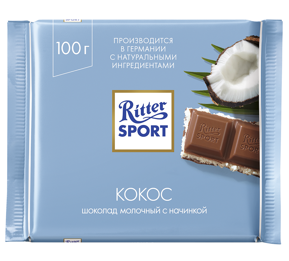 

Шоколад молочный Ritter Sport Кокос 100 г