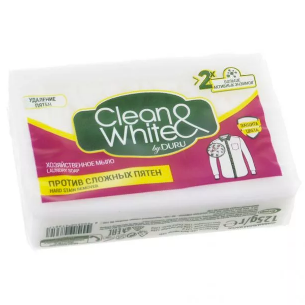 Мыло Clean&White хозяйственное против сложных пятен 
