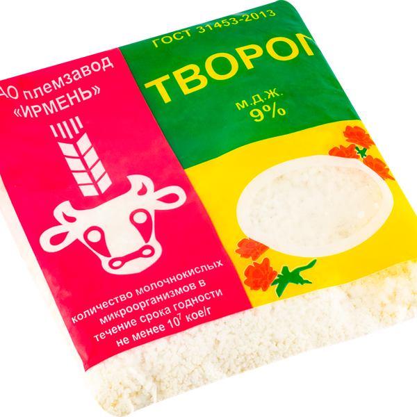 Творог ИРМЕНЬ 9%, без змж