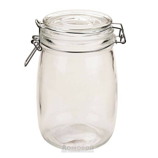 Банка для продуктов с бугельным замком, 1.5 л, стекло