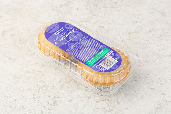 Корзиночки песочные Ягодные с черникой