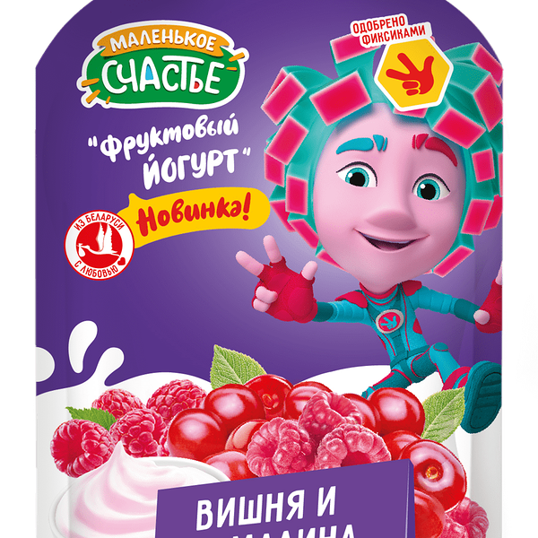Пюре Фиксики Йогурт-Вишня-Малина 85г ДП Маленькое счастье