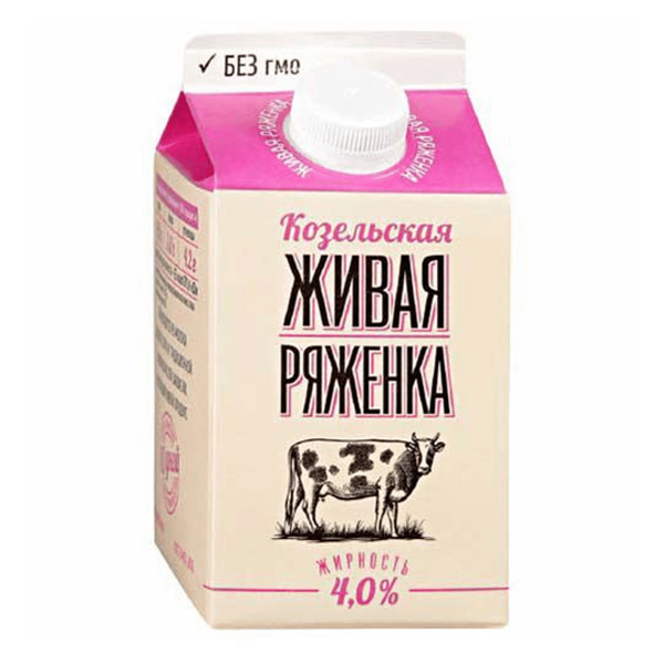 Ряженка Козельский Молзавод Живой вкус 4%