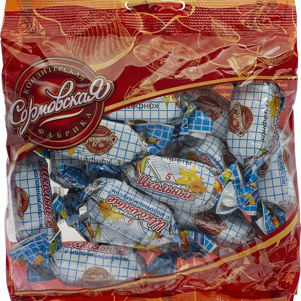 Конфеты Сормовская Школьные с молочным вкусом, 245г