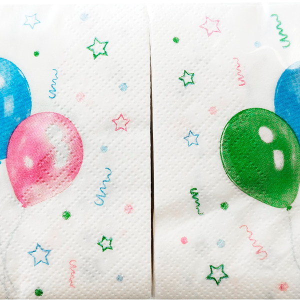 Салфетки бумажные ArtBouquet Весёлый праздник 2 слоя 20*20см 250шт