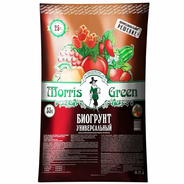 Грунт Morris Green универсальный с биогумусом, 33 л