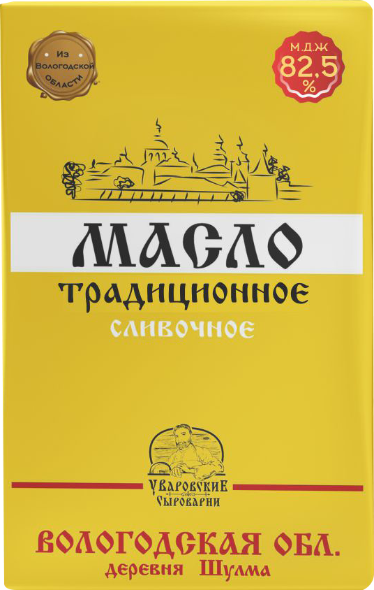 

Масло сливочное Уваровские сыроварни Традиционное 82.5%