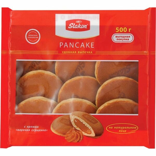 Оладьи Slakon Панкейк с начинкой вареная сгущенка 500 г