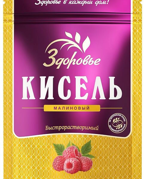 Кисель Здоровье Малиновый быстрорастворимый 150г
