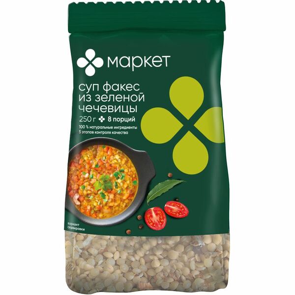 Суп факес из зеленой чечевицы Маркет Перекрёсток