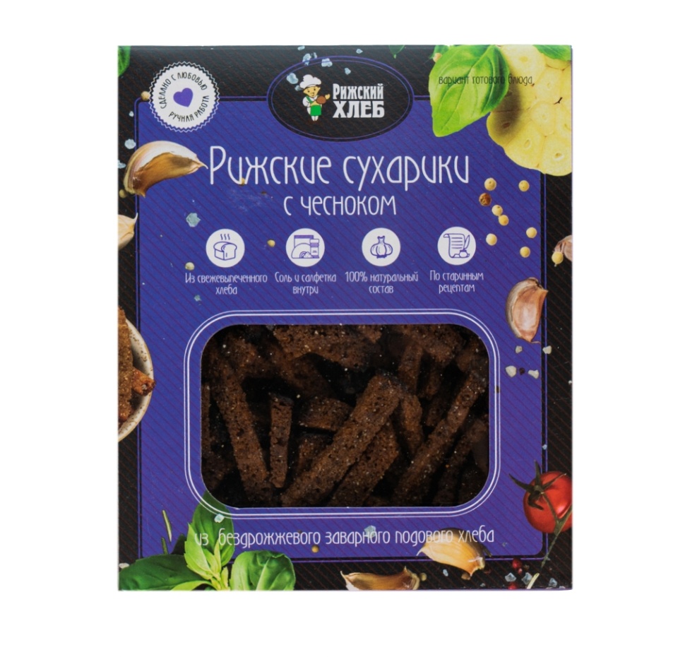 

Сухарики Рижский Хлеб с чесноком 100 г
