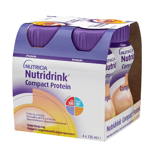 Смесь жидкая для энтерального питания Nutridrink compact protein персик-манго №4
