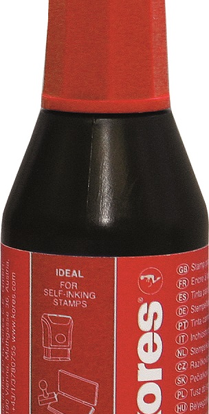 Краска штемпельная Kores на водно-масляной основе красная