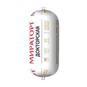 Колбаса вареная Мираторг Докторская ГОСТ с мраморной говядиной