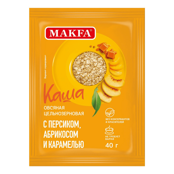 Каша Makfa Овсяная персик-абрикос-карамель