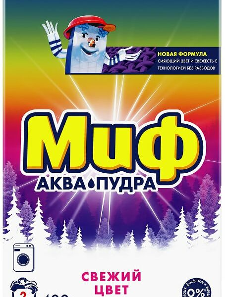 Стиральный порошок Миф 3в1 Свежий цвет Автомат 400г
