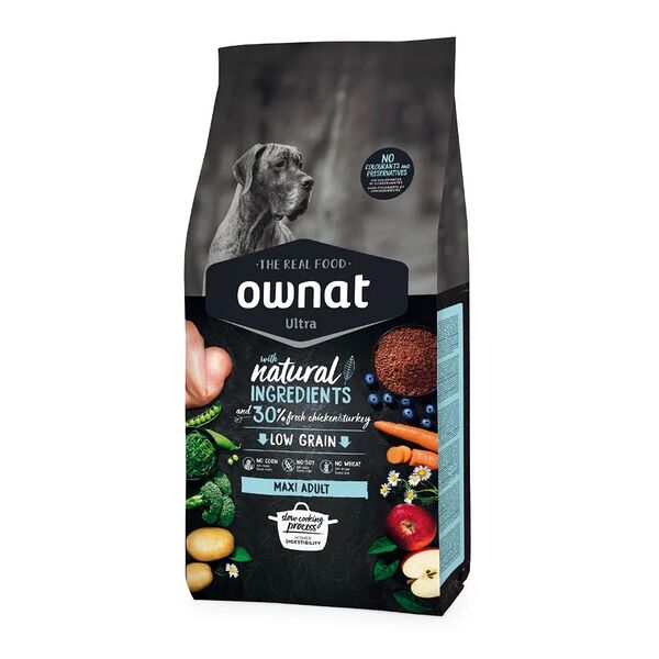 Корм сухой Ownat Ultra для стерилизованных собак крупных пород с курицей и индейкой 3 кг 