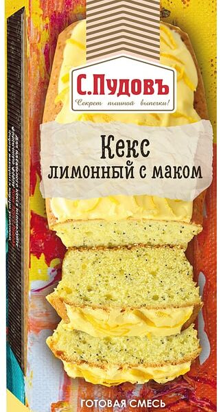 Смесь для выпечки С.Пудовъ Кекс Лимонный с маком 300г
