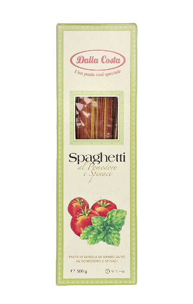 Макаронные изделия Dalla Costa Spaghetti со шпинатом и томатами