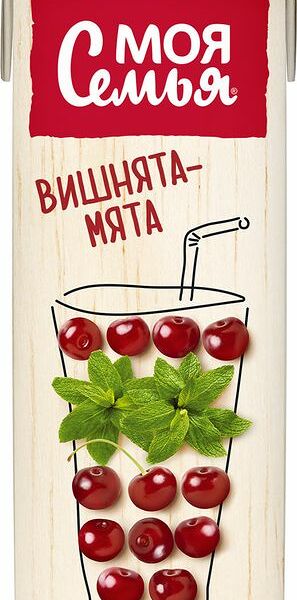 Напиток сокосодержащий вишня мята Моя семья 