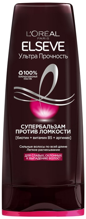 

Бальзам-ополаскиватель L’Oreal Paris Elseve Ультра прочность укрепляющий 400 мл