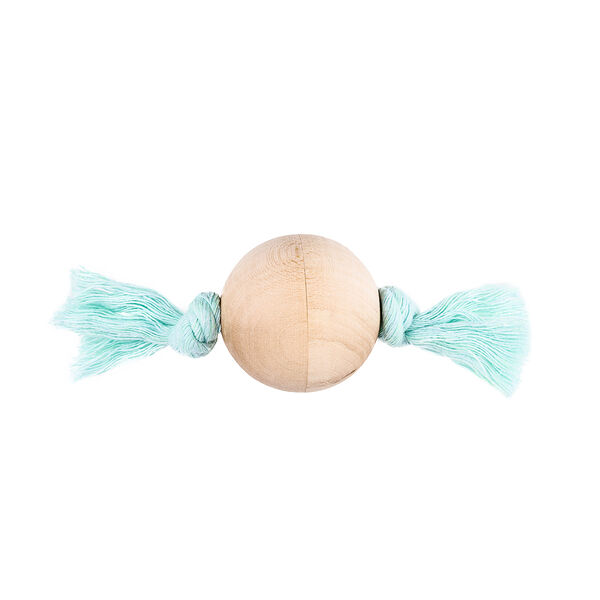 Шар-погремушка с 2 узлами для кошек, наполнитель гречка, 4 см