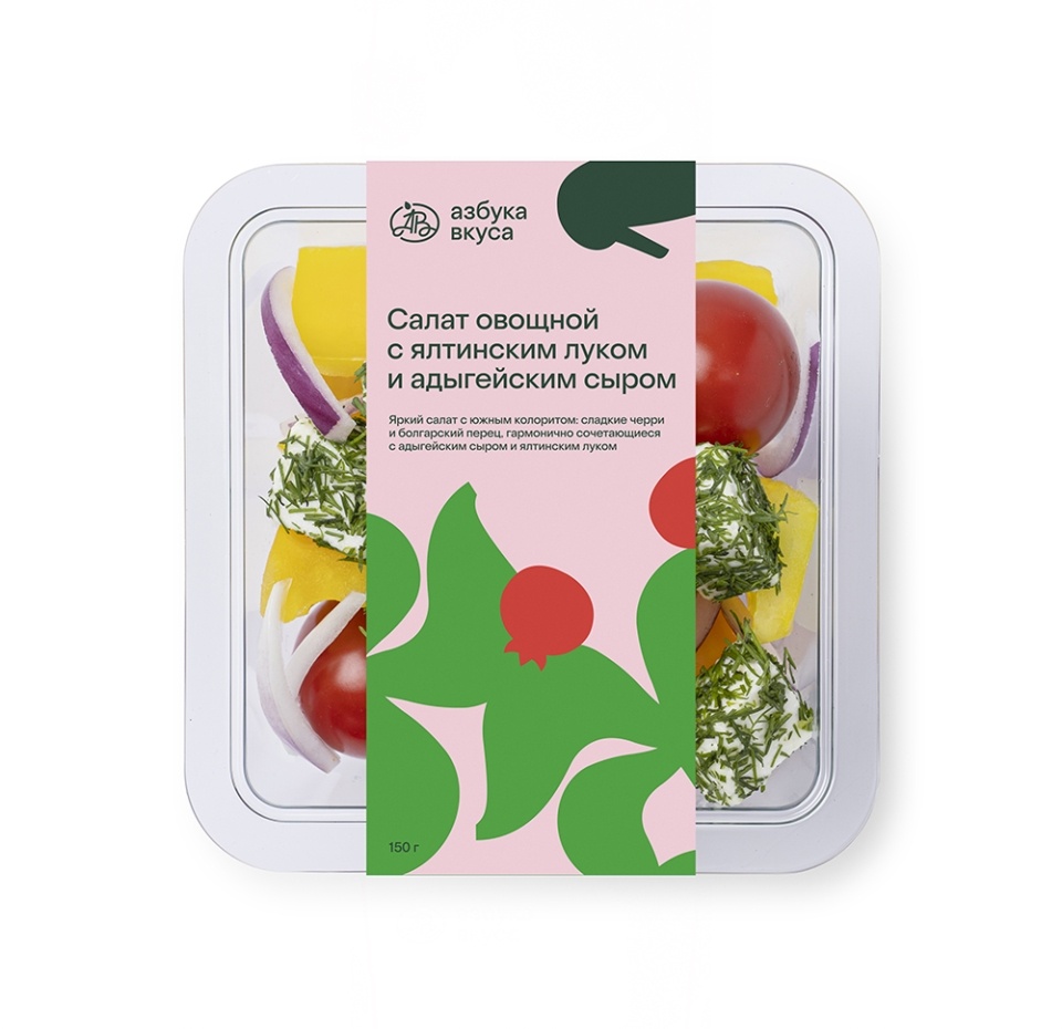 

Салат овощной Уже Готово с ялтинским луком и адыгейским сыром Россия 150 г