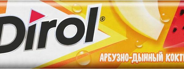Жевательная резинка Dirol Арбузно-дынный коктейль без сахара 13.6г