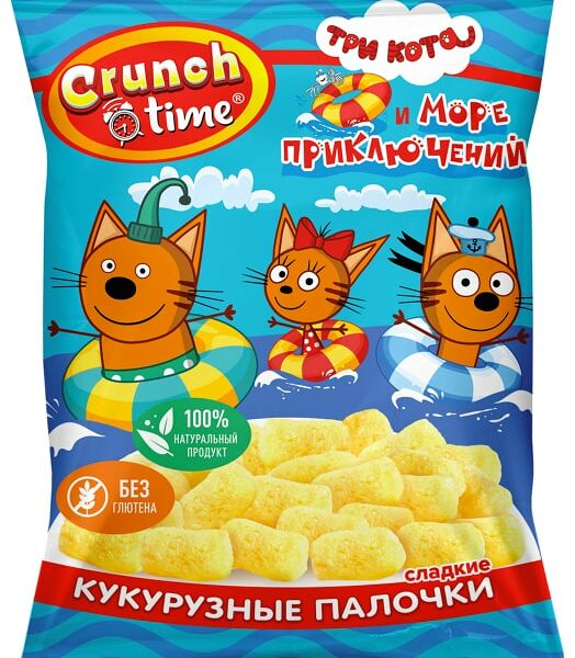 Палочки кукурузные Crunch Time Три кота 75г