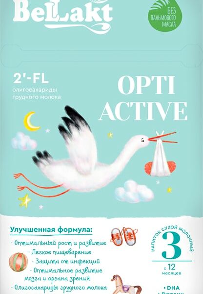 Напиток сухой Bellakt Оpti Аctive 3 молочный 400г