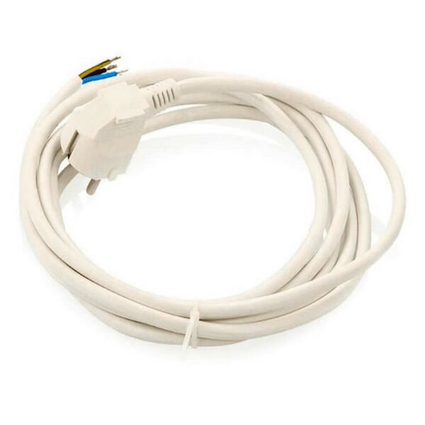 Шнур Реальная электрика с вилкой, 5 м, белый