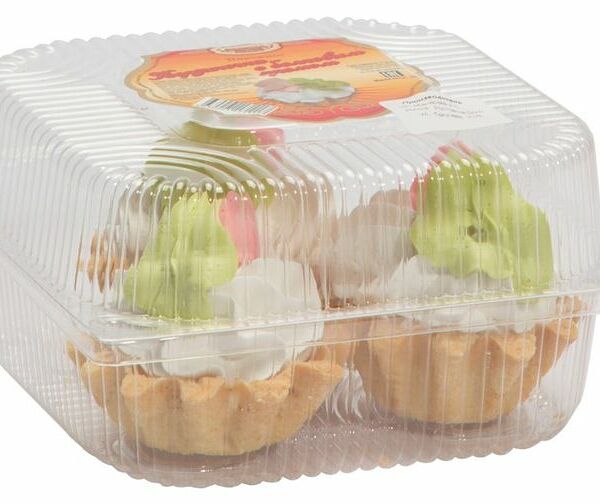 Пирожное Корзинка с белковым кремом Золотой колос