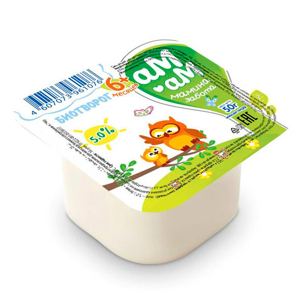 Биотворог детский Ам-Ам Мамина забота, с 6 месяцев, 5%