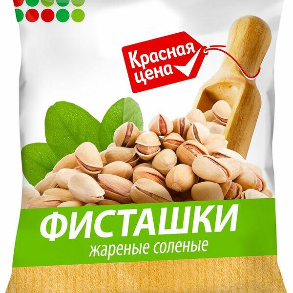 Орехи Красная цена фисташки неочищенные жареные соленые, 100г
