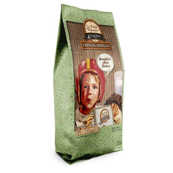 Готовый завтрак с шоколадными хлопьями, Le Petit Dejeuner Tsakiris Family 500г
