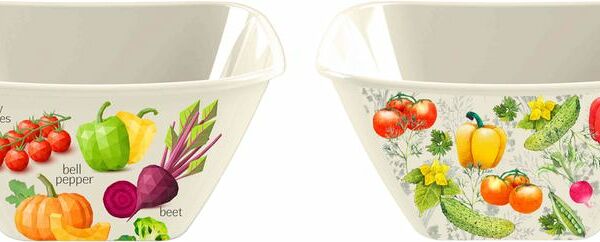 Миска Idi Land с декором квадратная 4л, 1 шт в ассортименте