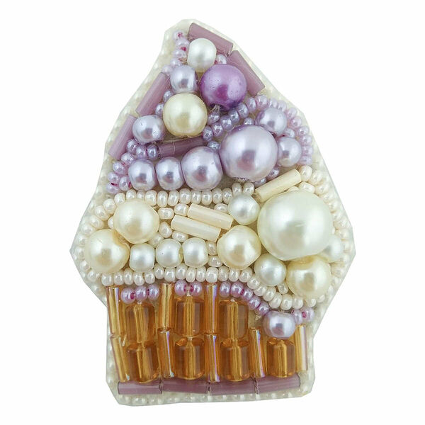 БП234 Набор для изготовления броши 'Пирожное' брошь 4,5*6см.