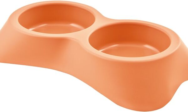 Миска для животных Lilli Pet Super food двойная 2*200мл персик