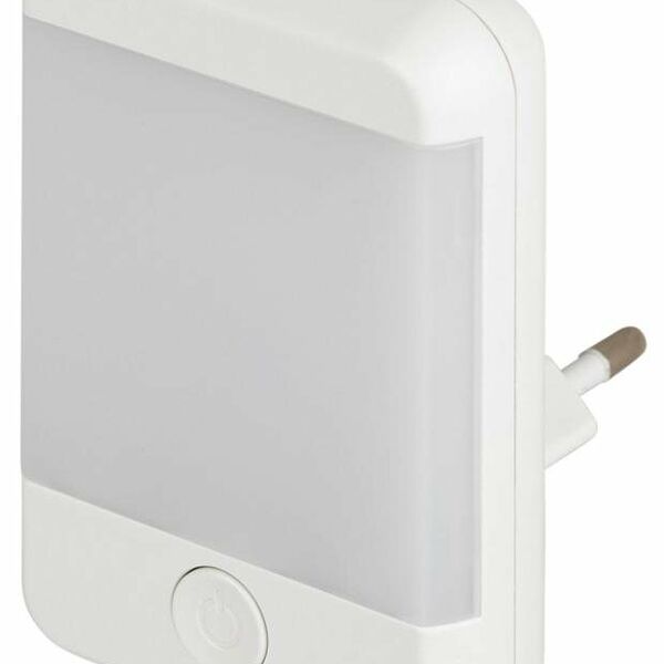 Ночник-светильник светодиодный Эра NN-624-SW-W в розетку с выключателем белый