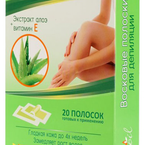 Восковые полоски для депиляции Floresan Deep Depil для нормальной кожи с Алоэ Вера, 20 шт