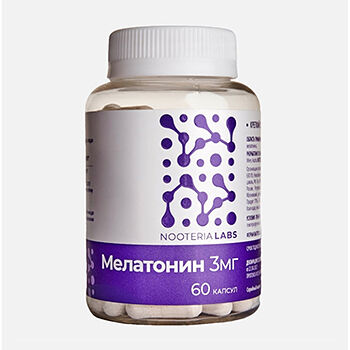 БАД Nooteria Labs Мелатонин 3мг 60 капсул, Россия